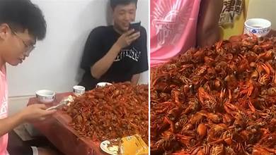 4名小伙吃360元龍蝦自助，4小時狂吃40kg，老板看到滿桌蝦殼崩潰了，網友：這叫沒教養